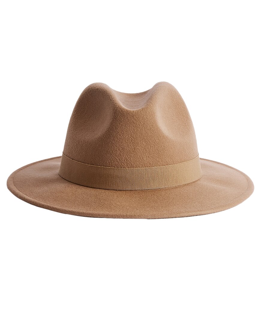 Reiss Ashbourne Wool Fedora Hat In Brown