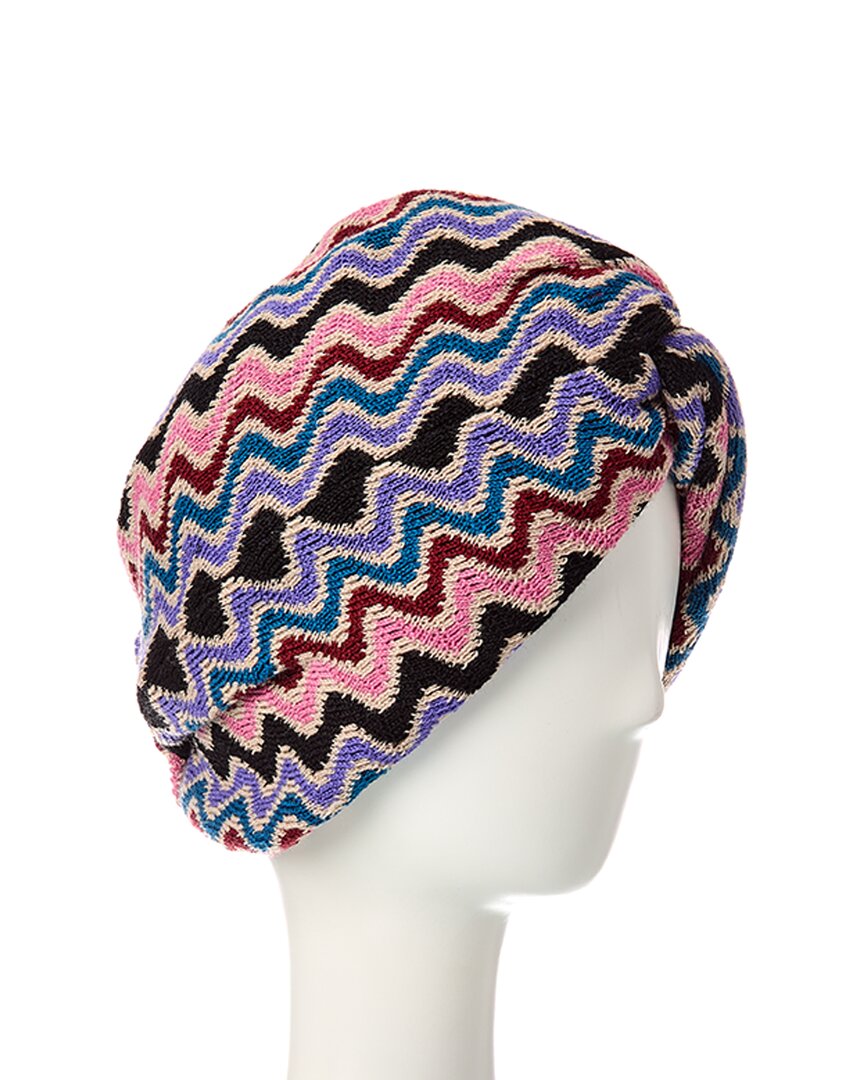 Missoni Wool-blend Turban In Purple