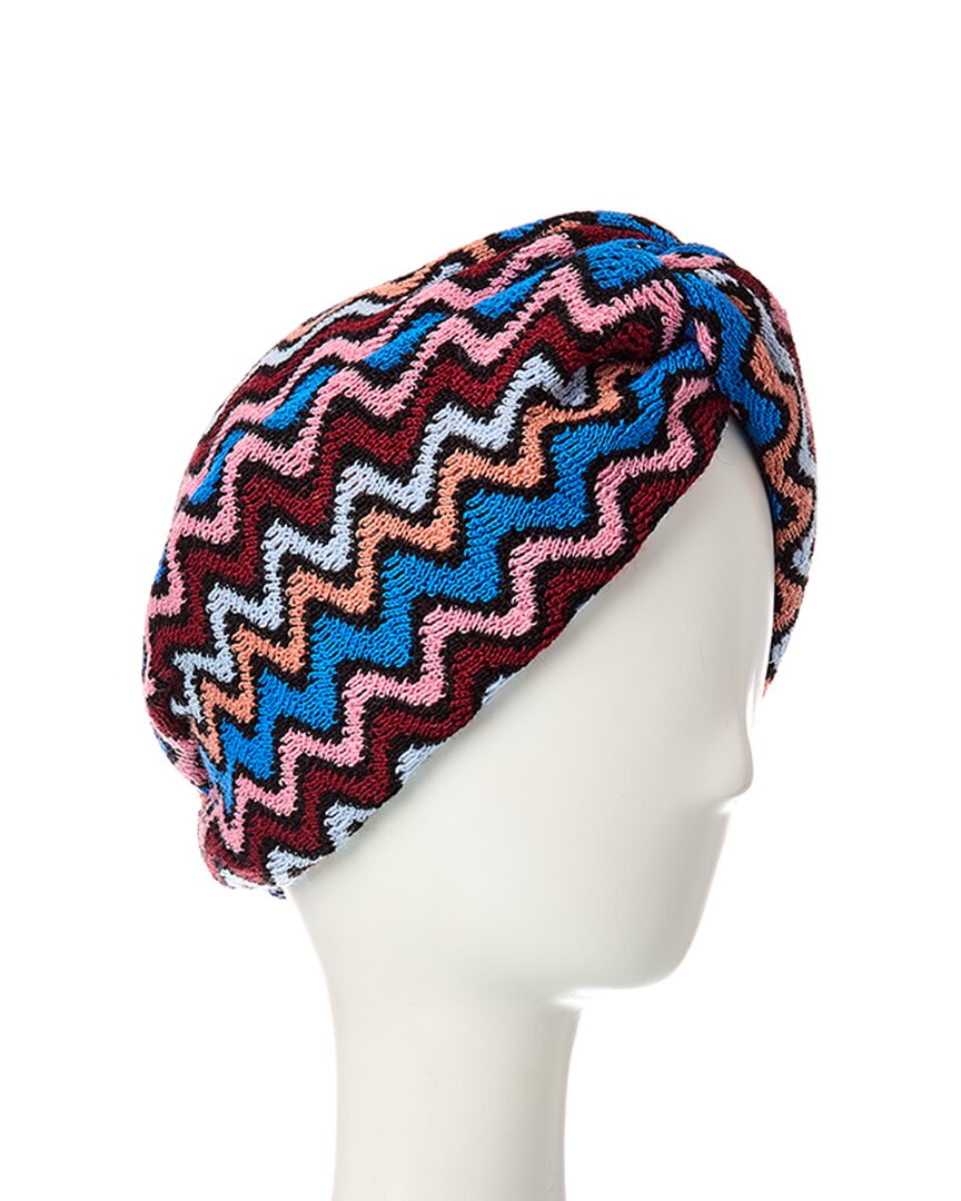 Missoni Wool-blend Turban In Blue