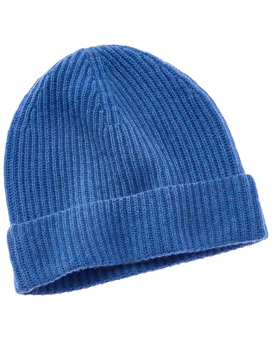 Naadam Collection Ribbed Wool & Cashmere-blend Beanie In Blue