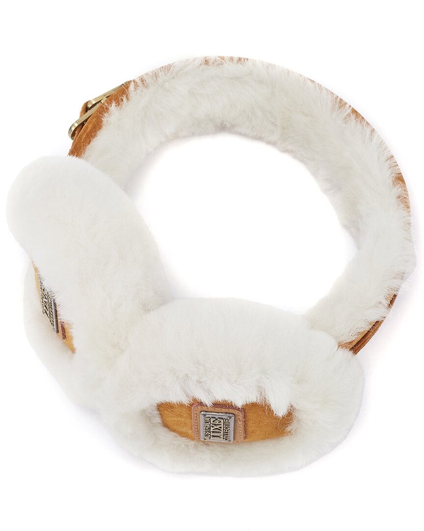 Australia Luxe Collective Sheepskin Earmuffs In White