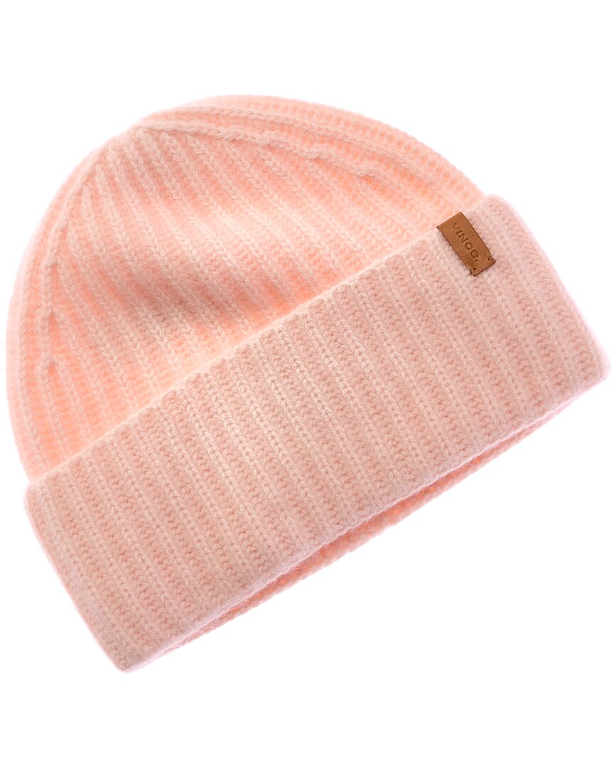 Vince Boiled Cashmere Chunky Knit Hat In Pink