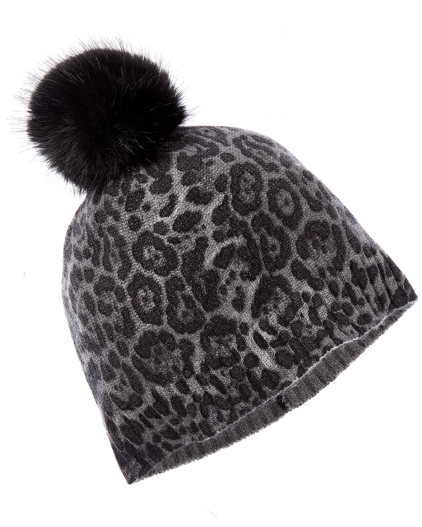 Sofia Cashmere Sofiacashmere Pom Cashmere Hat In Black