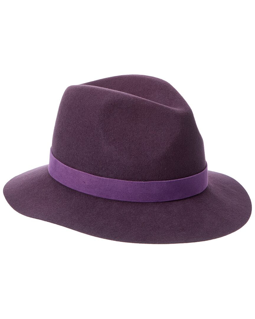 Bruno Magli Suede Band Wool Fedora In Brown