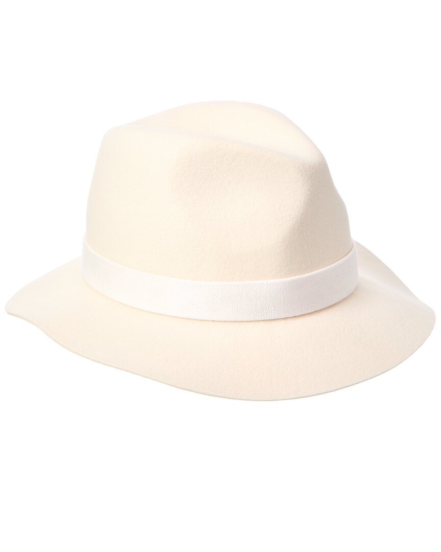 Bruno Magli Suede Band Wool Fedora In Brown