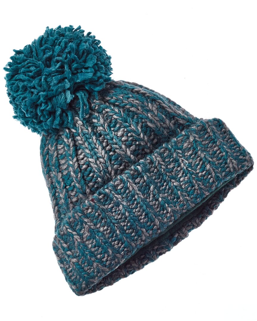 Portolano Chunky Knit Pom Wool-blend Hat In Pink