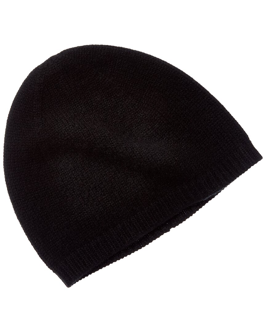 Vince Jersey Leather-trim Cashmere Beanie In Brown
