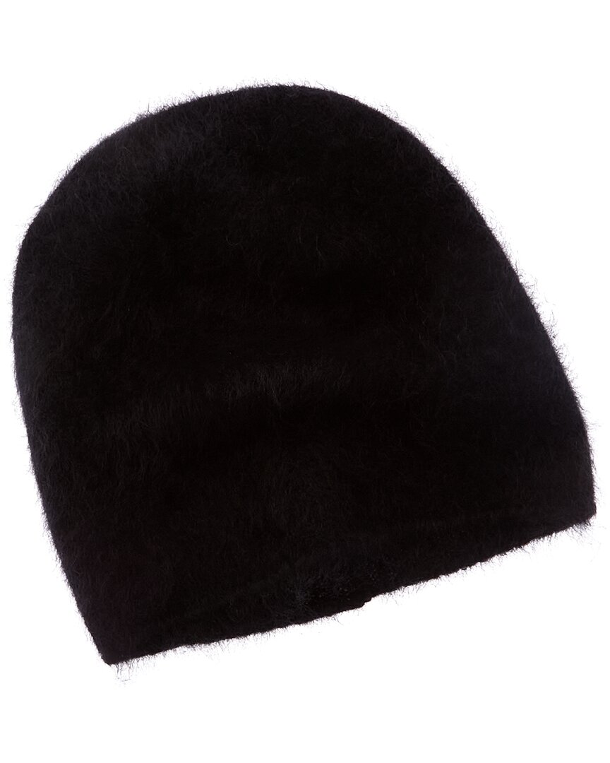 Amicale Cashmere Brushed Slouch Cashmere Beanie In Black