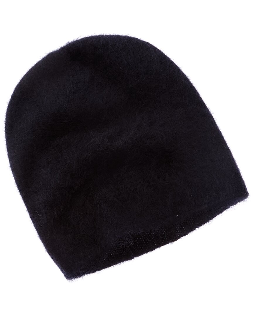 Amicale Cashmere Brushed Slouch Cashmere Beanie In Blue