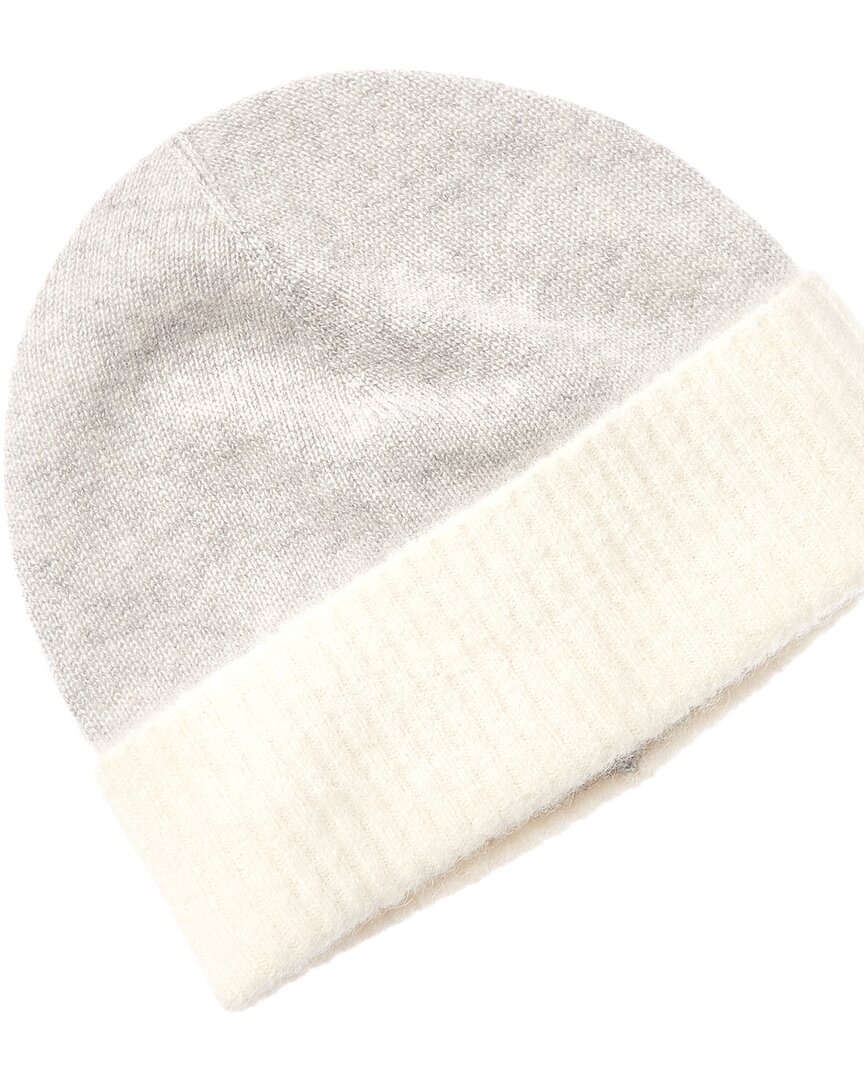 Phenix Colorblocked Cashmere Beanie In Gray