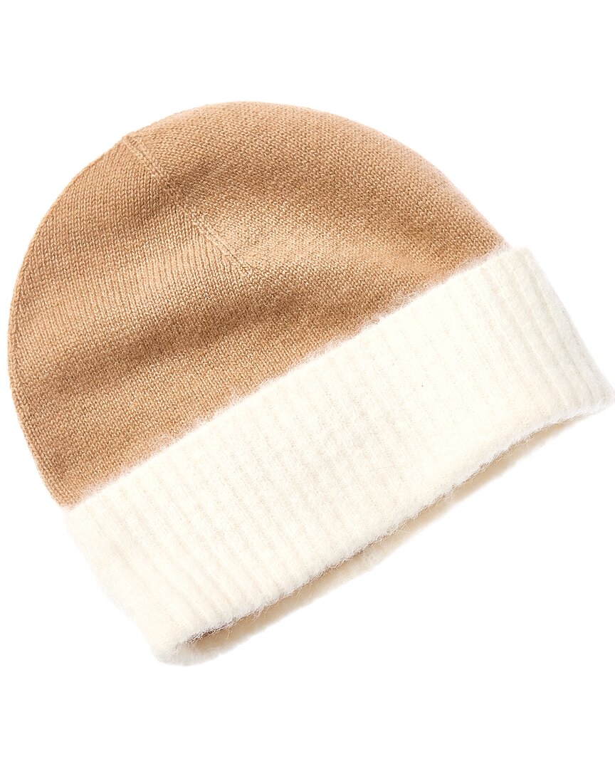 Phenix Colorblocked Cashmere Beanie In Brown