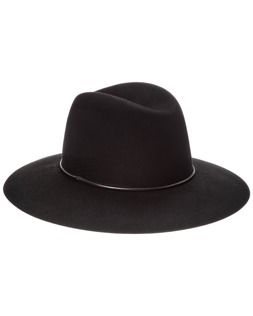 Phenix Short Brim Wool Fedora In Black
