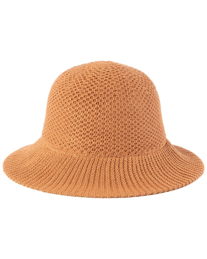 San Diego Hat Company Mixed Machine Knit Bucket Hat In Brown