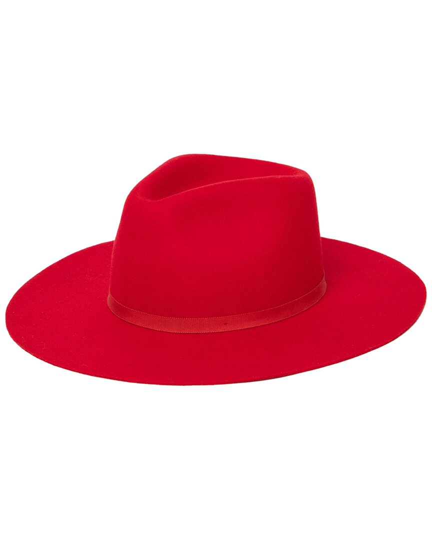 San Diego Hat Company Lucy Wool Fedora In Red
