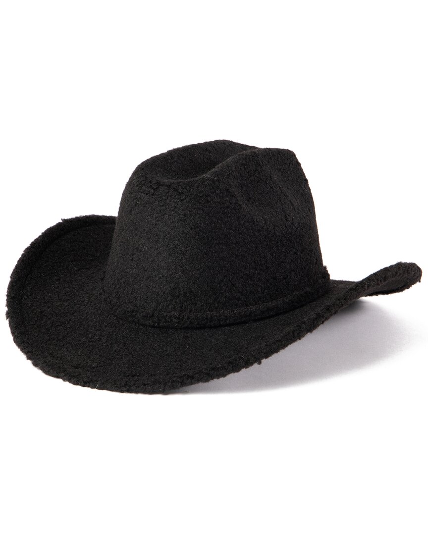 San Diego Hat Company Sherpa Cattleman's Crease Cowboy Hat In Black