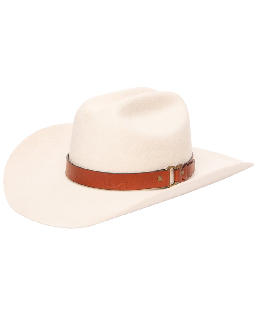 Frye Cattleman's Crease Wool Cowboy Hat In White