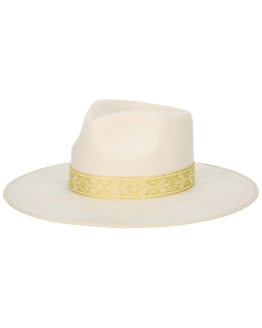 San Diego Hat Company Love At First Sight Stiff Brim Wool Hat In White