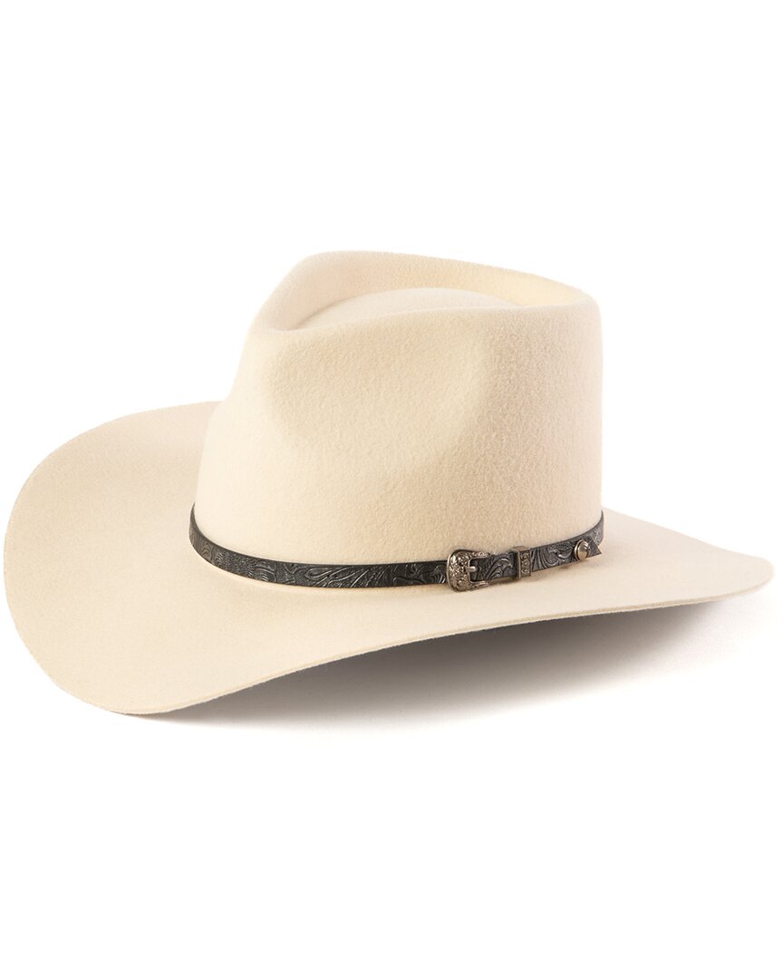 Frye Felt Pinch Crown Wool Cowboy Hat In Neutral