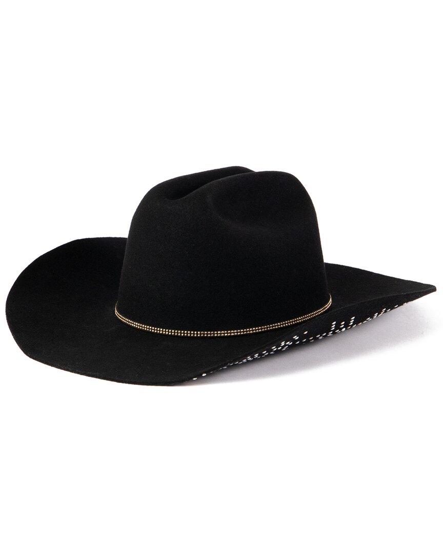 San Diego Hat Company Wilson Wool Fedora In Black