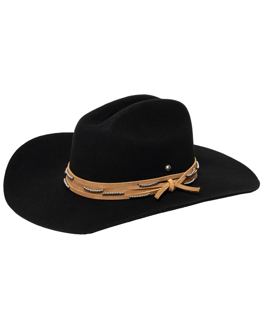 Frye Cattleman's Crease Wool Cowboy Hat In Black