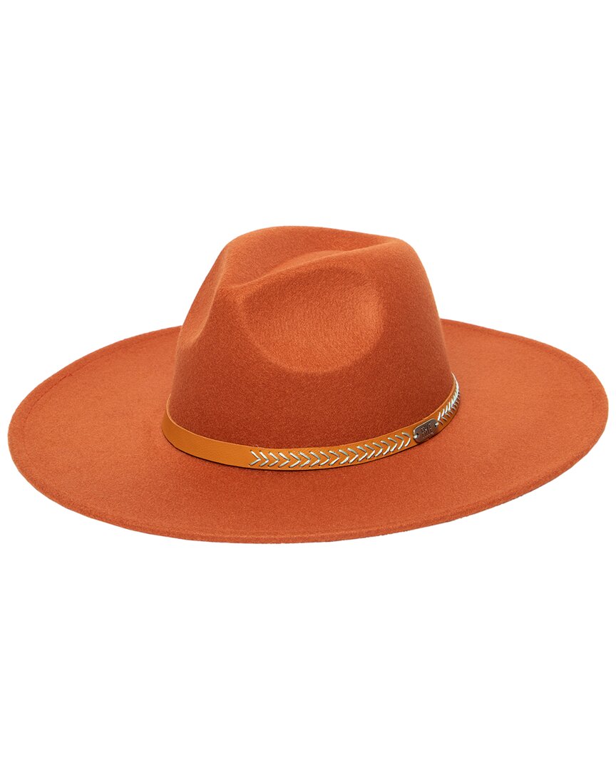 Frye Stiff Brim Fedora In Orange
