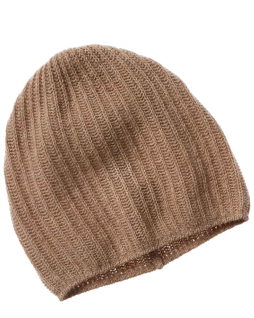 Portolano Slouchy Cashmere Hat In Brown
