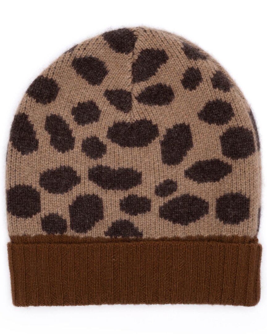 Eugenia Kim Leopard Intarsia Cashmere Hat