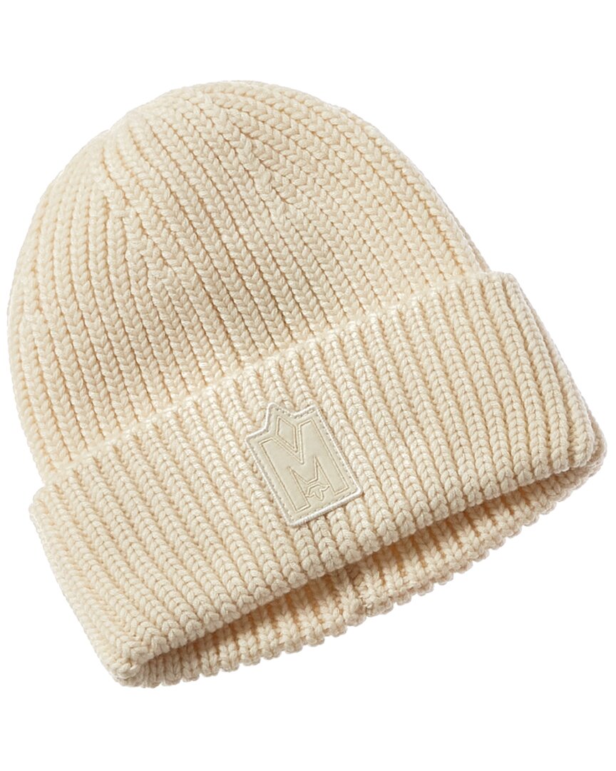 Mackage Jude Merino Wool Blend Beanie In White