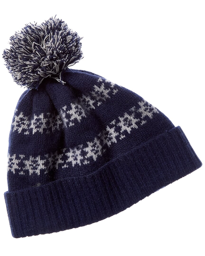 Portolano Nordic Design Cashmere Beanie In Blue