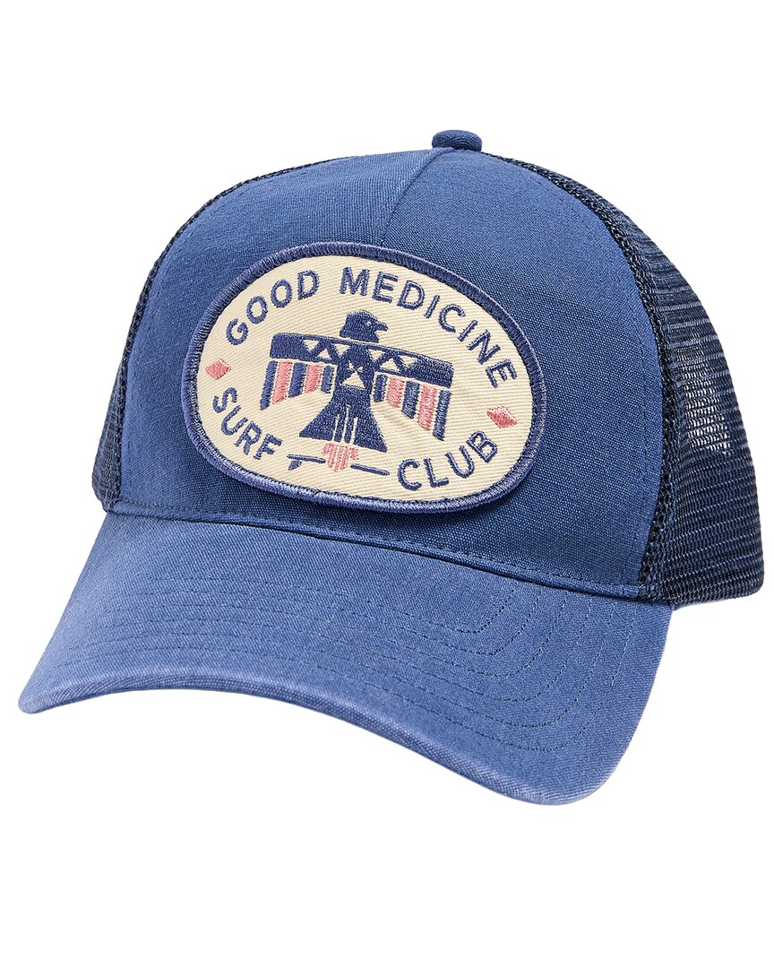 Faherty Good Medicine Trucker Hat In Blue