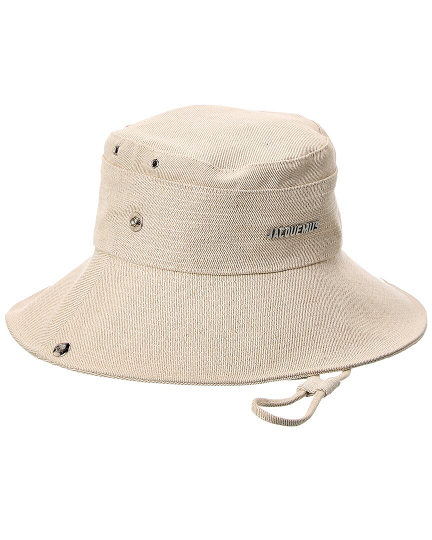 Jacquemus The Artichaut Linen-blend Bucket Hat In Sand