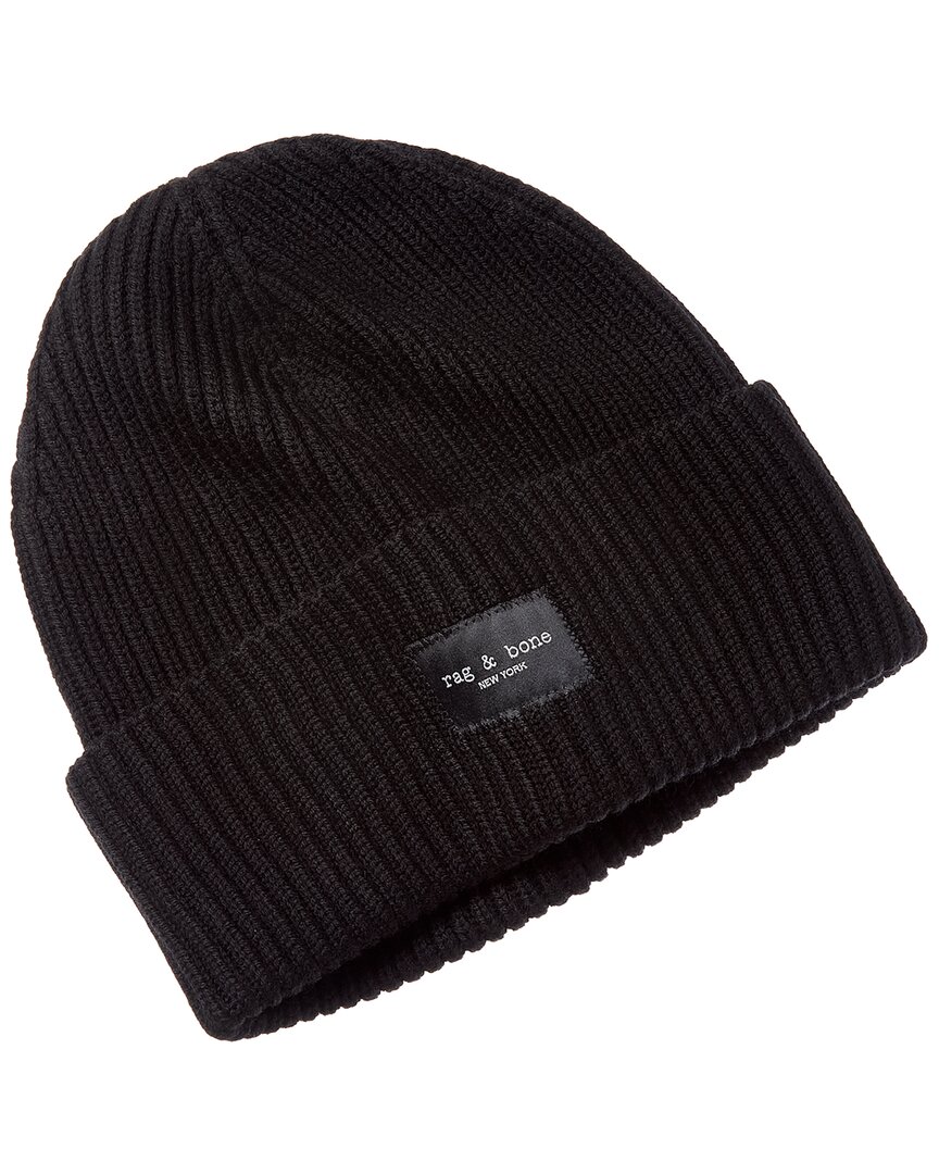 Rag & Bone Blake Wool-blend Beanie In Blue