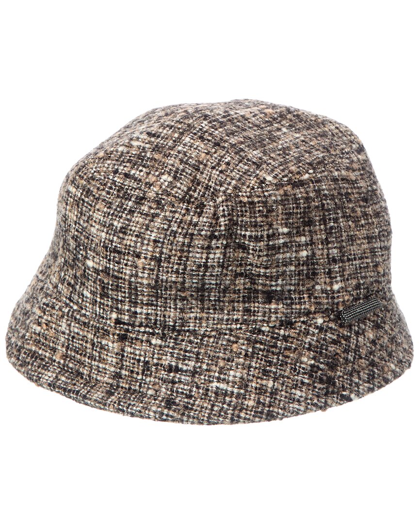 Brunello Cucinelli Wool & Alpaca-blend Bucket Hat In Brown