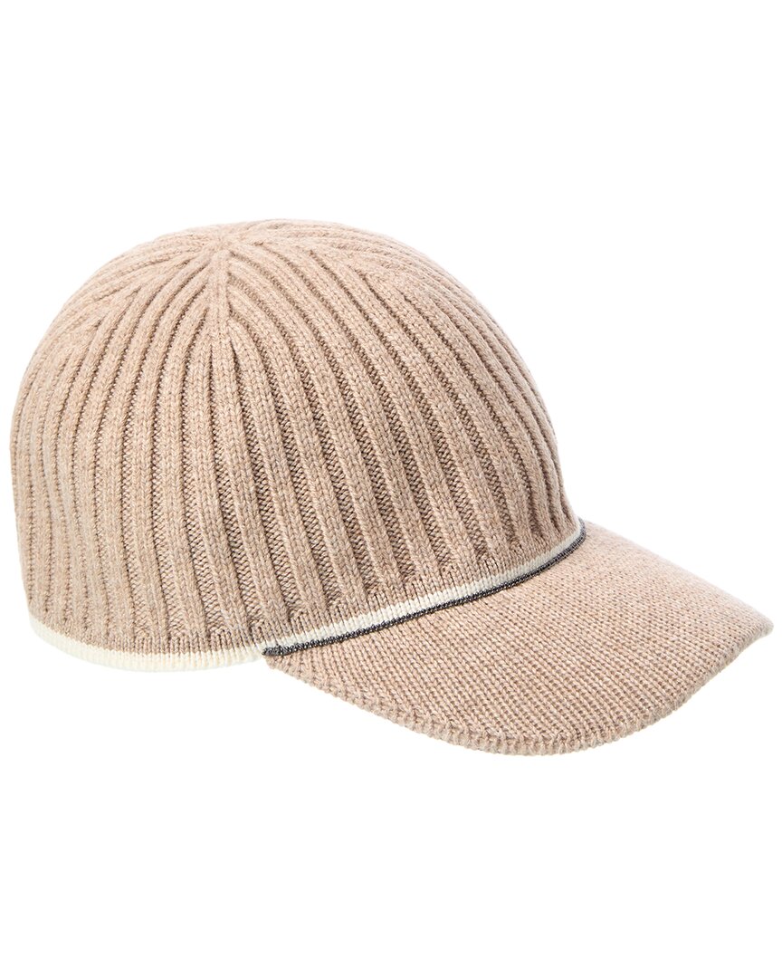 Brunello Cucinelli Wool, Cashmere & Silk-blend Hat In Brown
