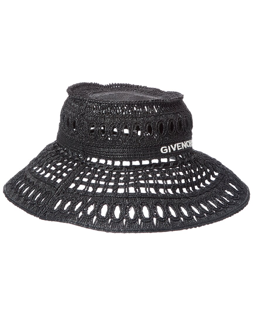 Givenchy Macrame Bucket Hat In Black