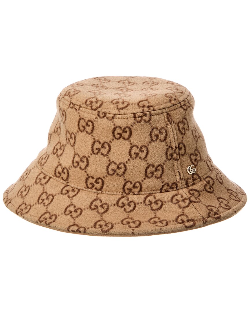 Gucci Gg Wool Bucket Hat In Neutral