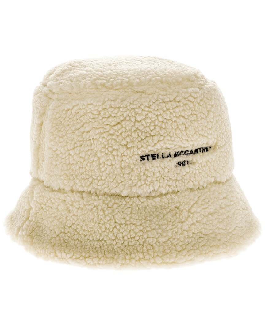 Shop Stella Mccartney Fff Reversible Logo Bucket Hat In White
