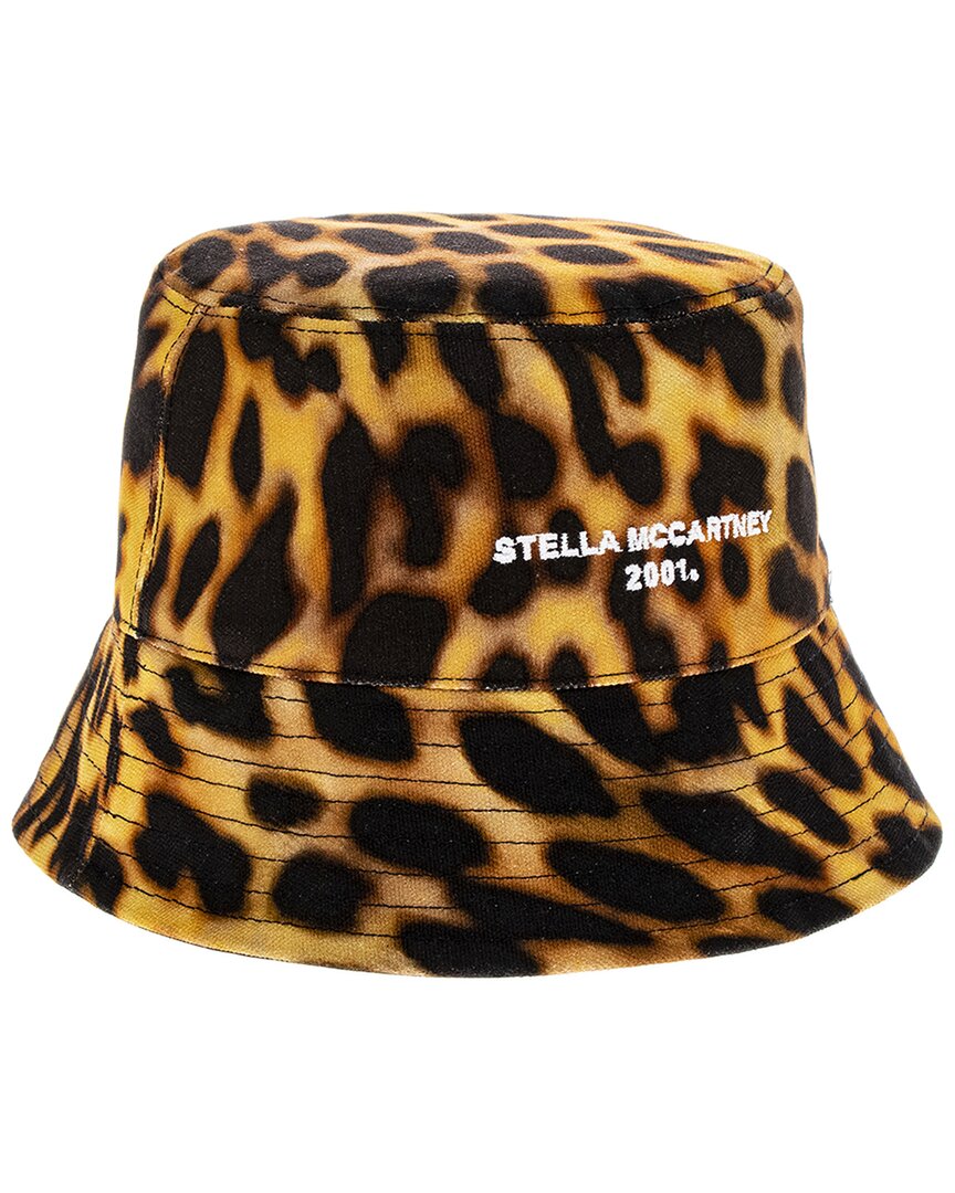 Shop Stella Mccartney 2001 Logo Bucket Hat In Brown