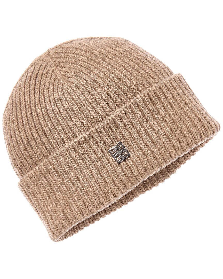Givenchy 4g Wool & Cashmere-blend Beanie In Brown