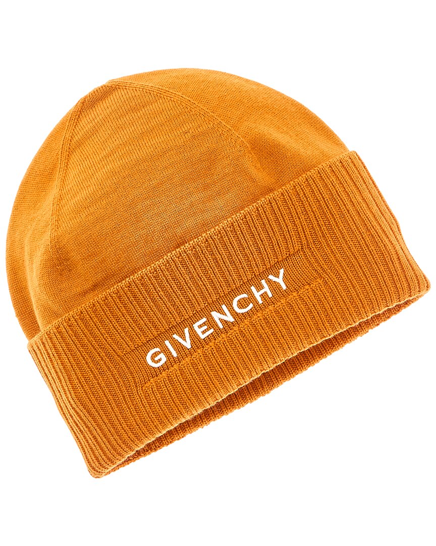 Givenchy 4g Wool Beanie In Orange