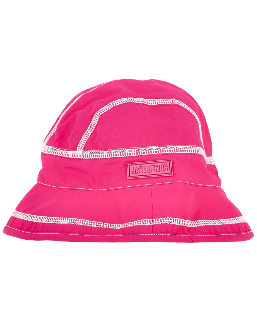Jacquemus Le Bob Frescu Bucket Hat In Pink Nylon In Pink