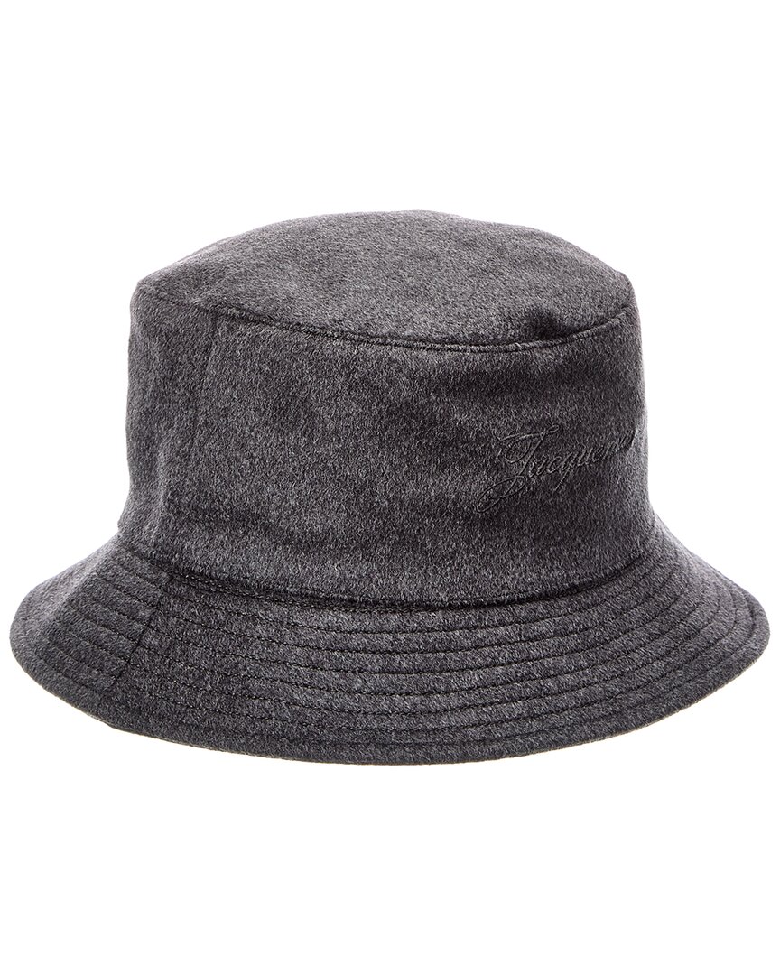 Jacquemus Cachemiro Wool Bucket Hat In Black