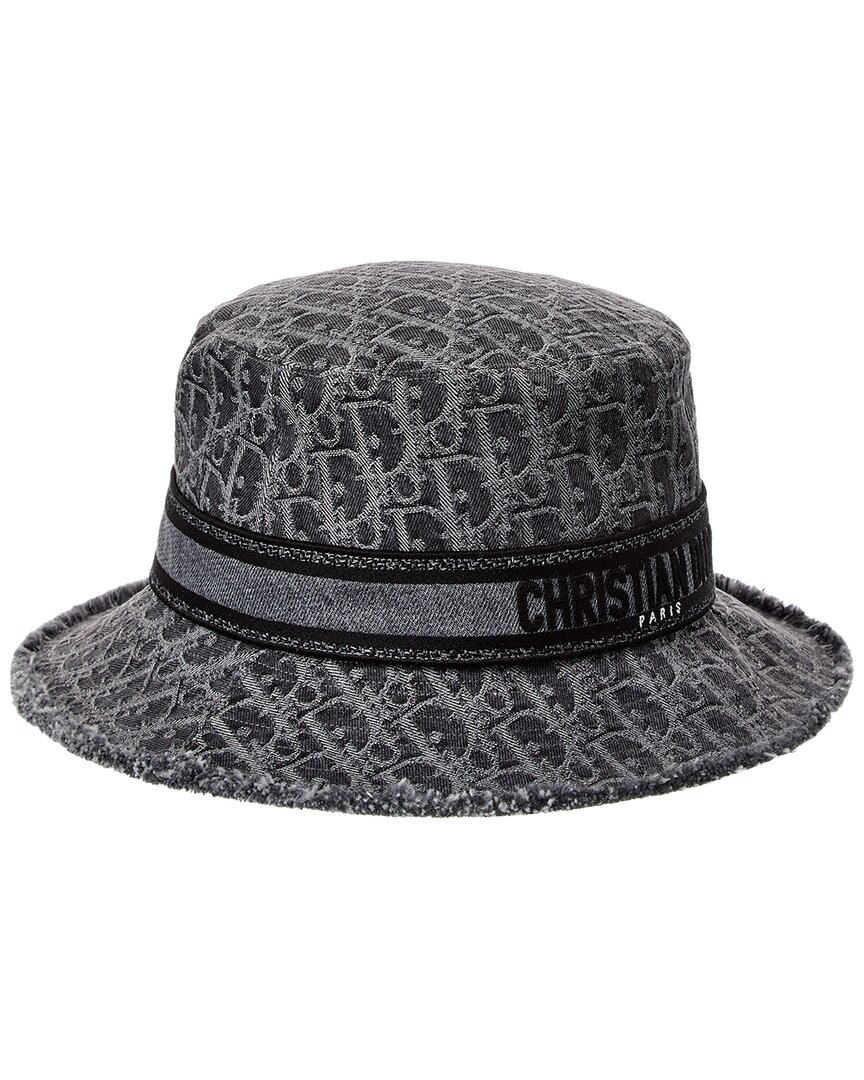 Dior Bobby Denim Oblique Bucket Hat Women display picture 2