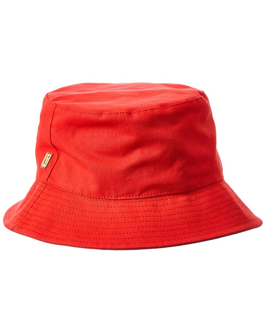 Bruno Magli Canvas Bucket Hat In Orange