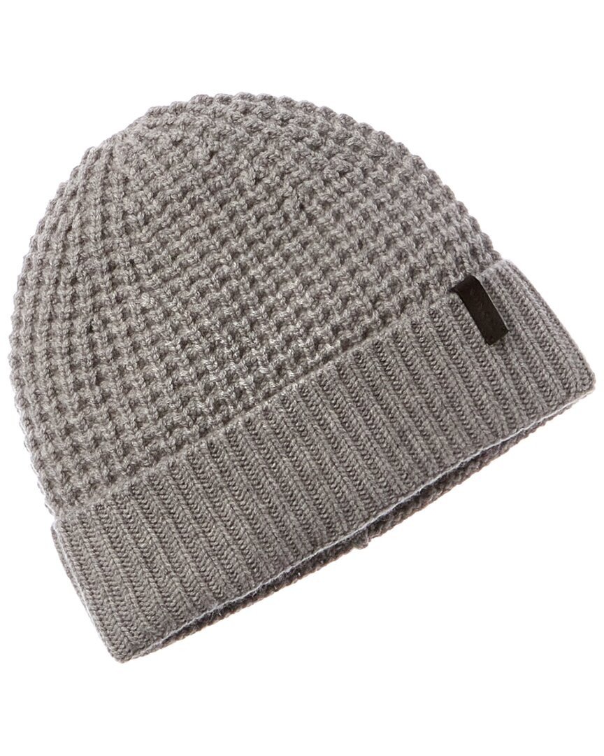 VINCE VINCE CHUNKY THERMAL STITCH CUFFED WOOL & CASHMERE-BLEND HAT