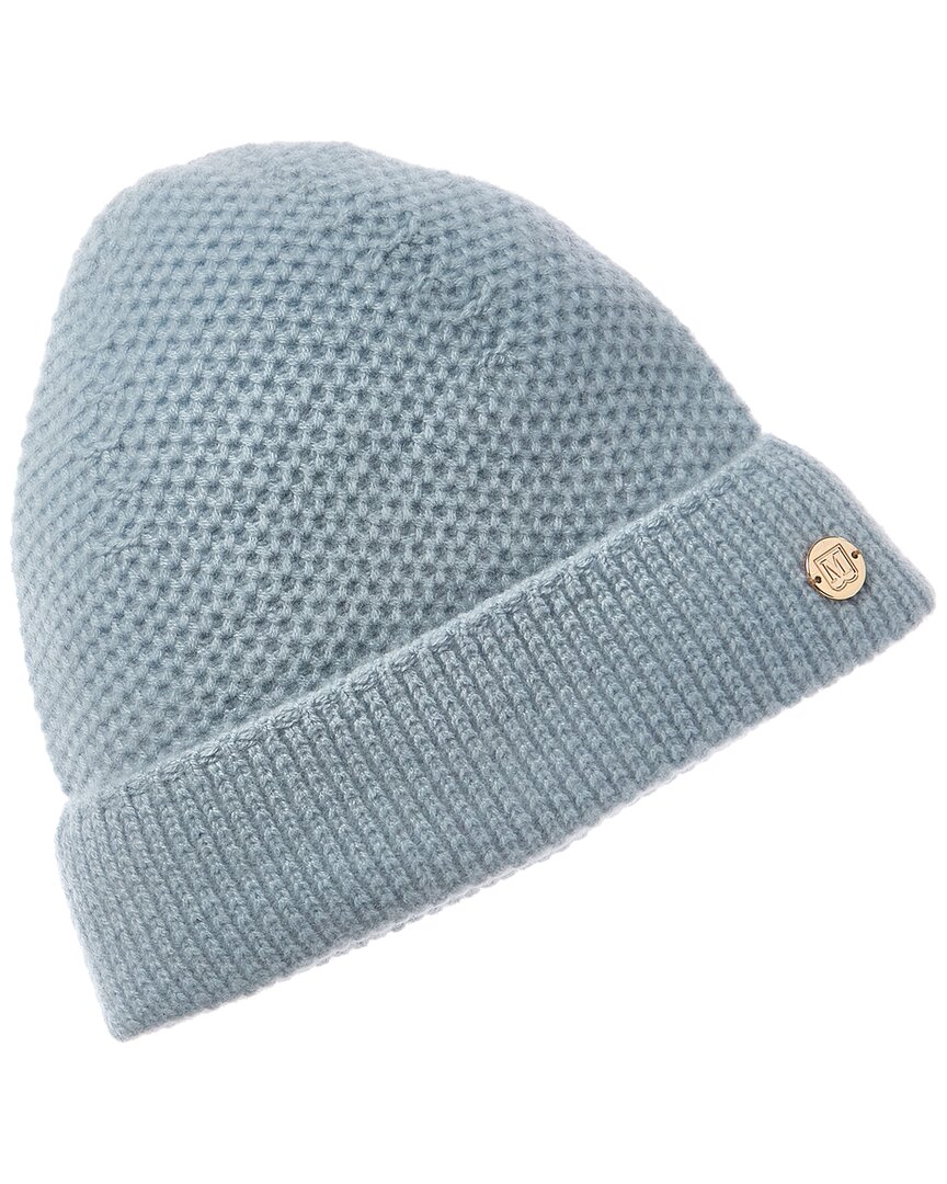 Shop Bruno Magli Honeycomb Stitch Cashmere Hat In Green