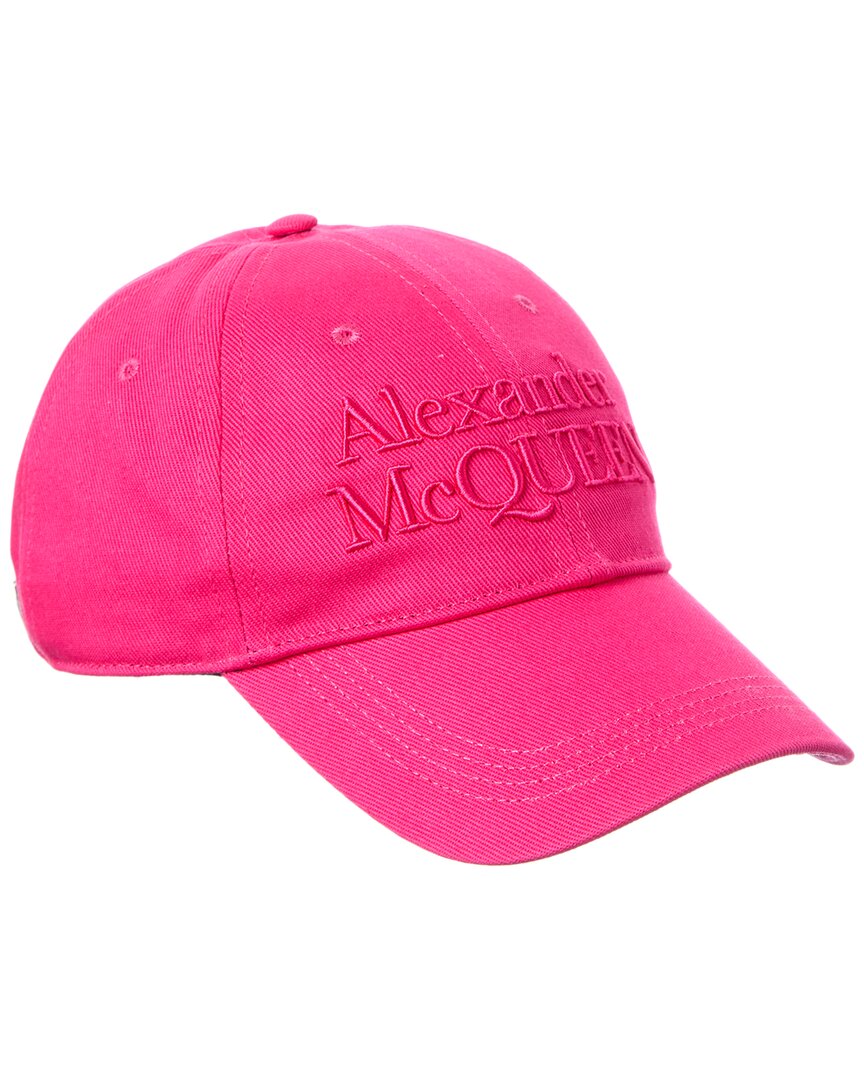 Alexander Mcqueen Logo Cotton Hat In Pink