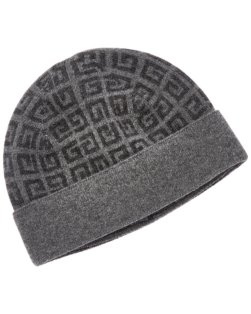 Givenchy Knit Double-face Wool & Cashmere-blend Beanie In Gray