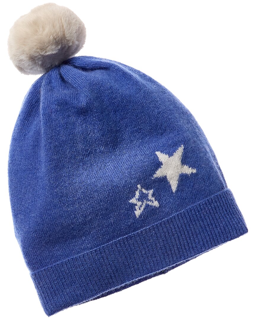 Shop Scott & Scott London Star 2.0 Cashmere Hat In Blue