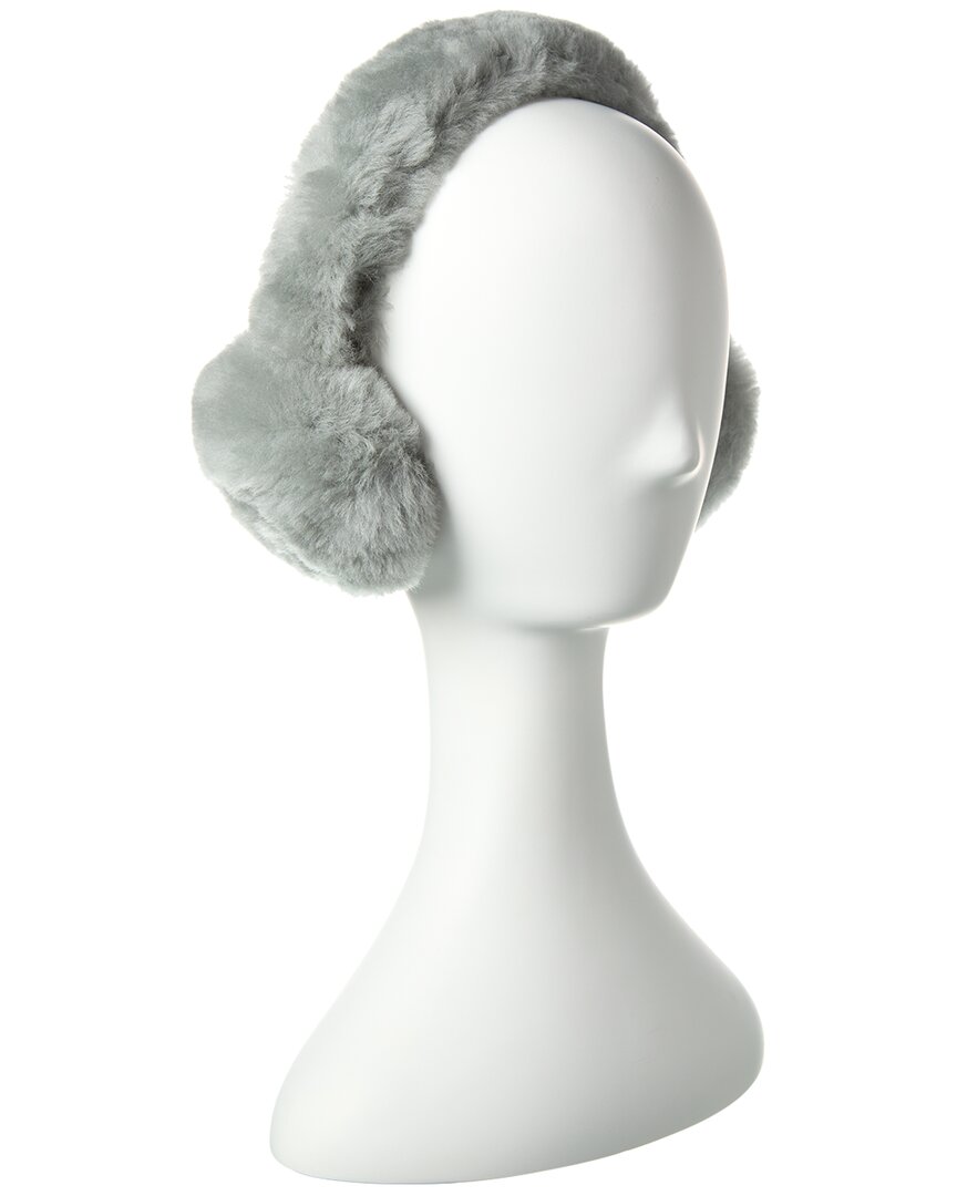 Surell Accessories Shearling Earmuffs In Grey